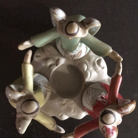 Vintage Candleholder Three Dancing Angels Tealight - Picture 3 of 8